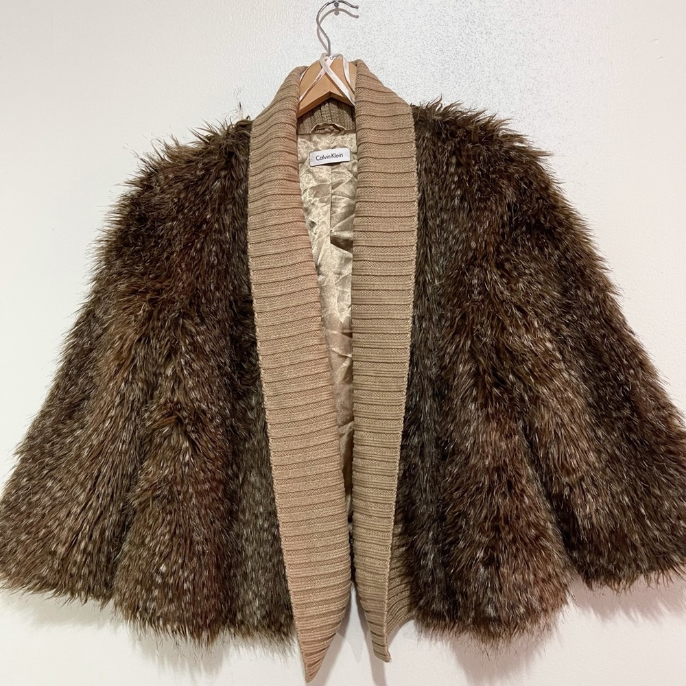 Calvin Klein fur jacket